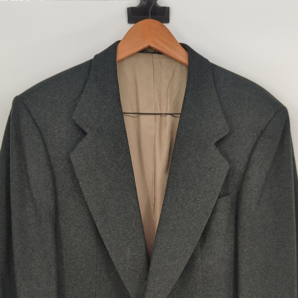 19924 Oscar de la Renta Two Button Blazer Green size 42R preppy Business casual - Picture 3 of 10